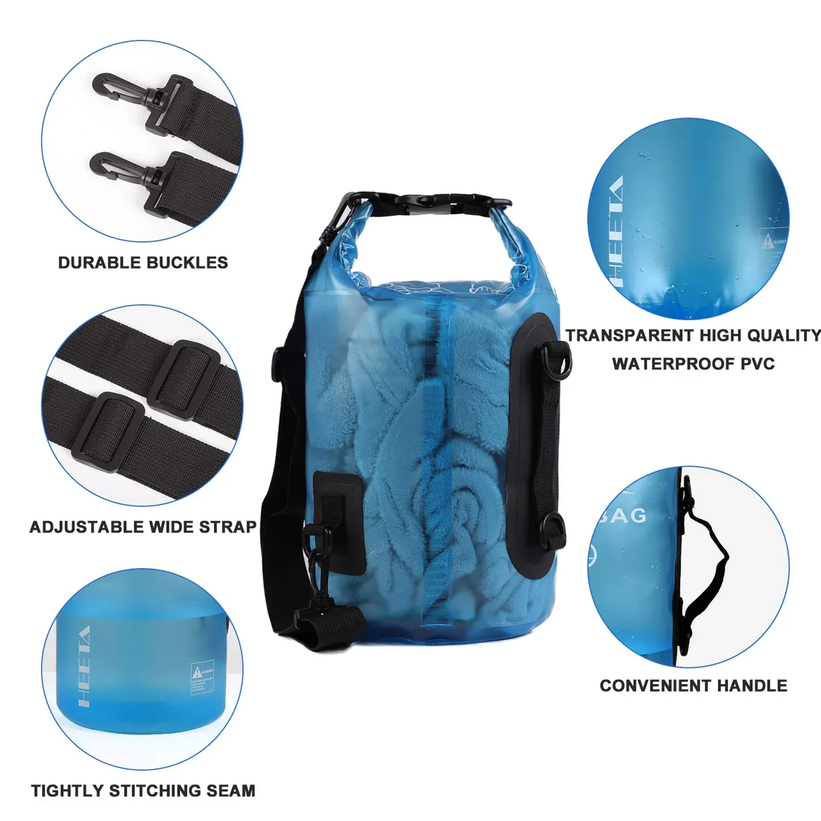 Top Lightweight Dry Storage Bag Backpack with Phone Case - Image 3