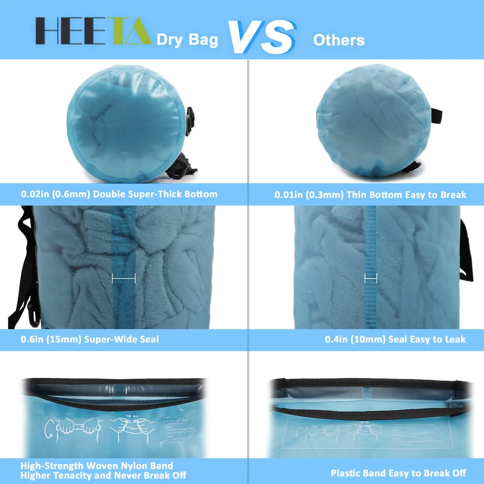 Top Lightweight Dry Storage Bag Backpack with Phone Case - Image 4