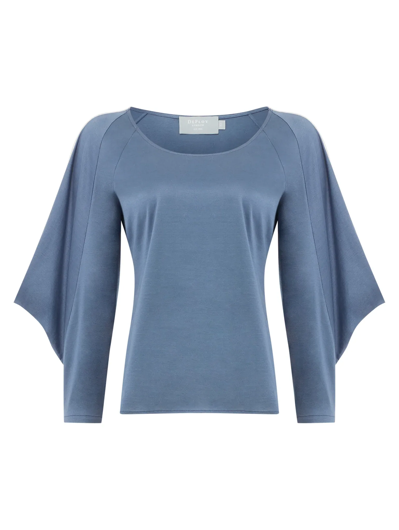 B013 _ VOLPLANE _ Statement Sleeve Top _ Graphite/Oyster - Image 3
