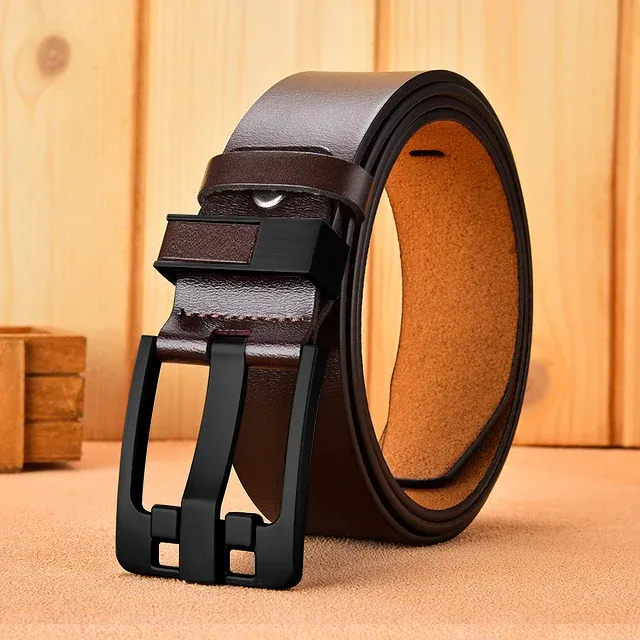 Vintage Pin Buckle Leather Men's Belt - Image 16