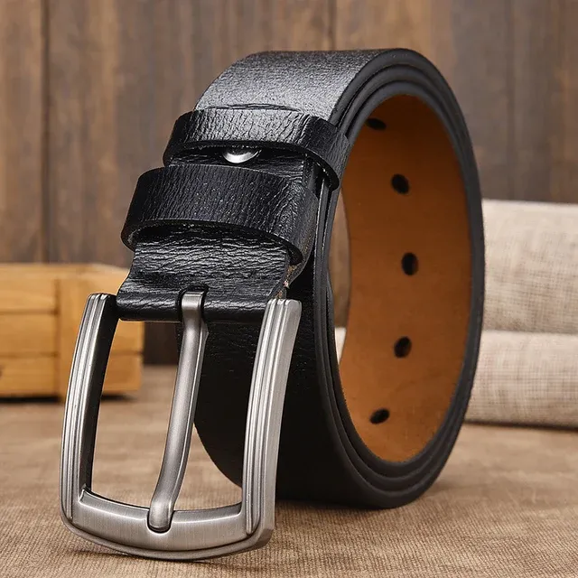 Vintage Pin Buckle Leather Men's Belt - Image 14