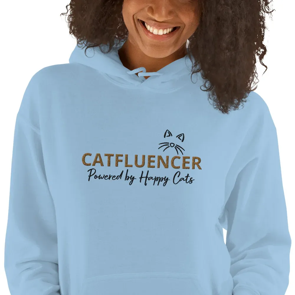 Catfluencer Hoodie met snorharen & geborduurd logo - Image 3
