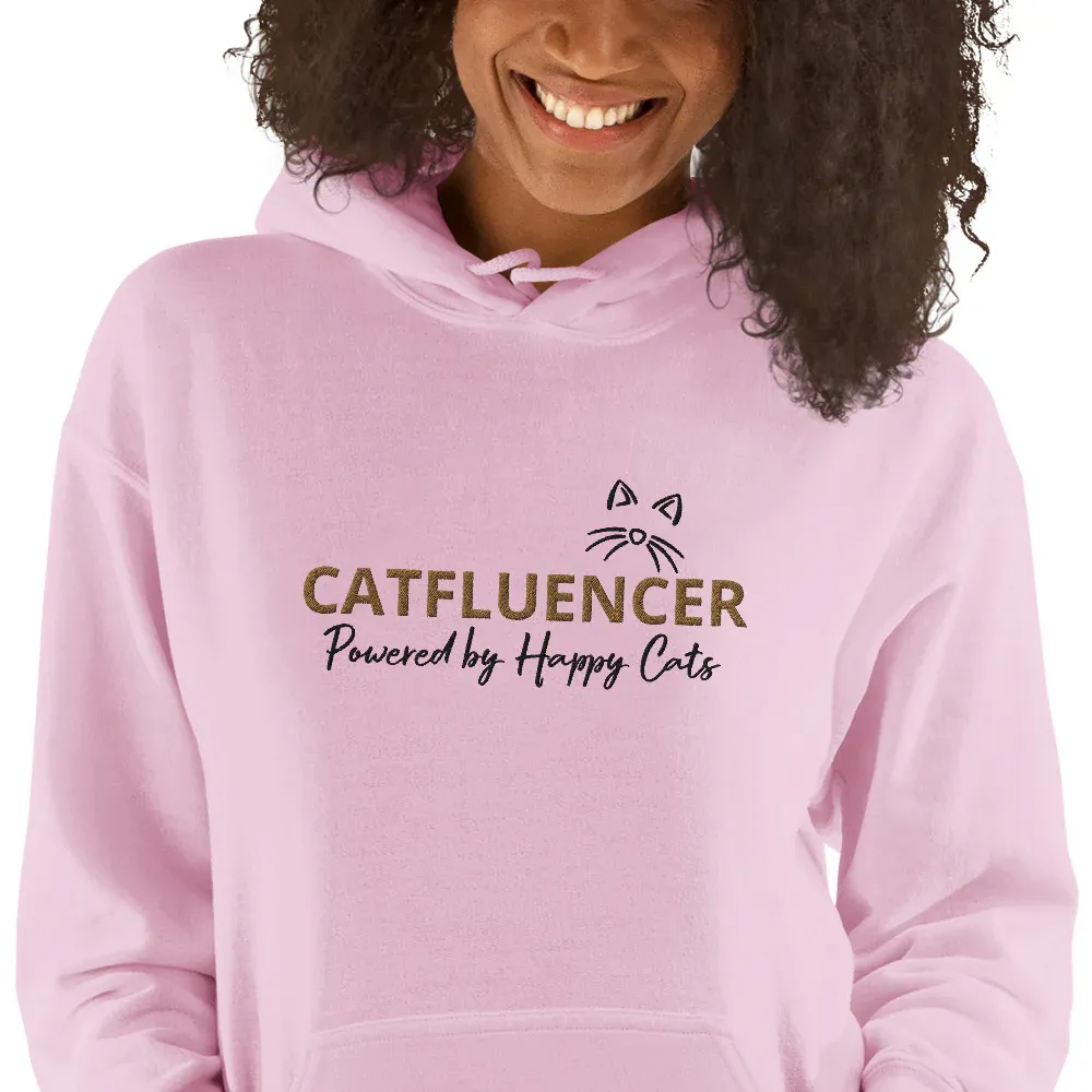 Catfluencer Hoodie met snorharen & geborduurd logo - Image 2
