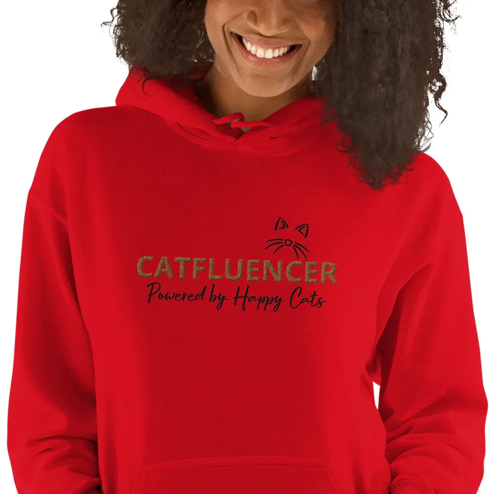 Catfluencer Hoodie met snorharen & geborduurd logo - Image 8